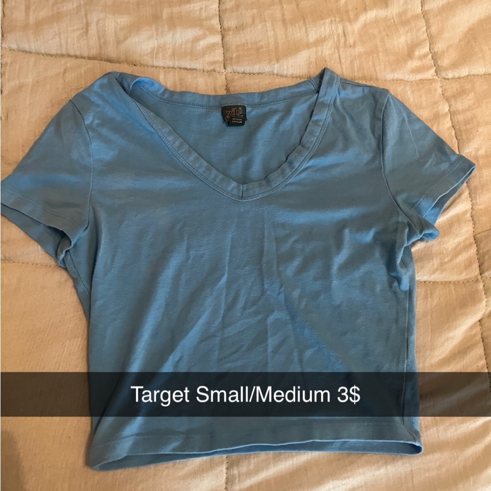Blue V-Neck Women's Top